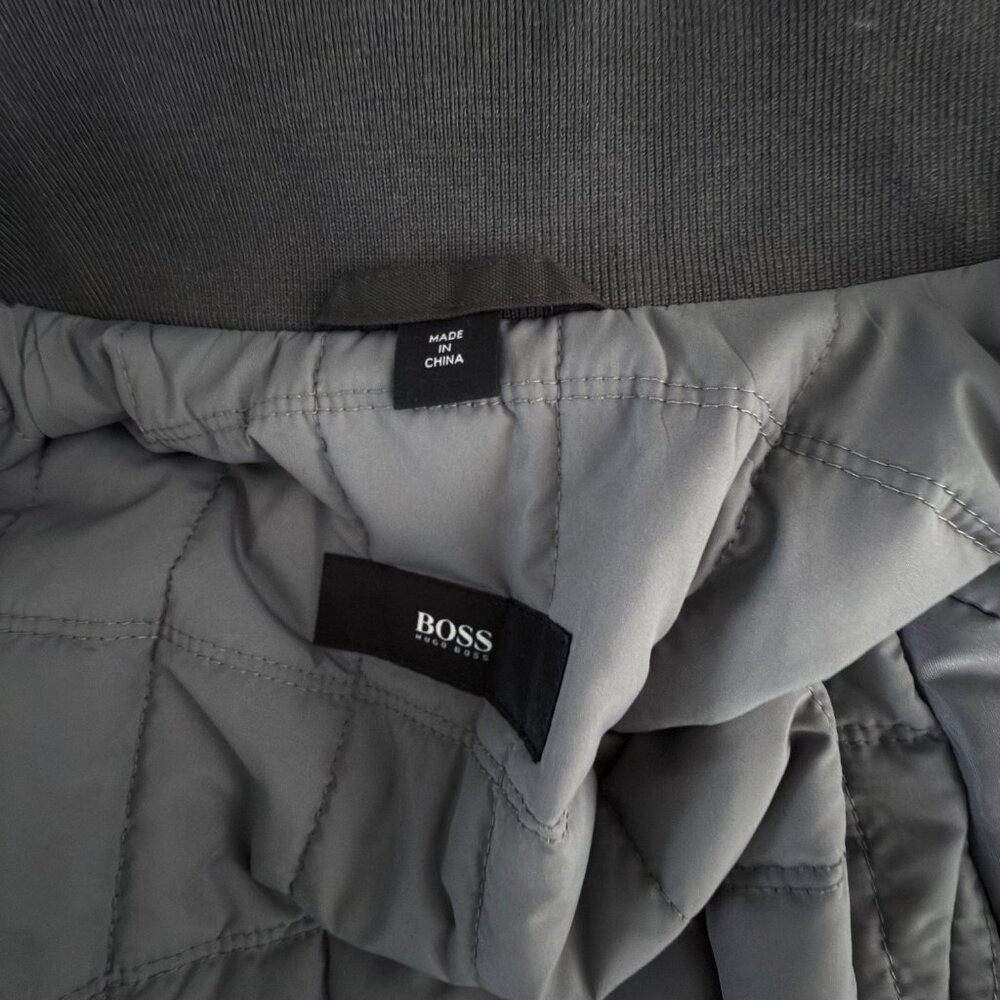 Hugo Boss Men's Dark Green Centin Cotton Quilted Parka, Sizes 38 - Picture 14 of 16